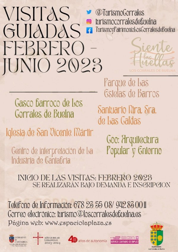 Visitas Guiadas en Los Corrales, febrero a junio 2023