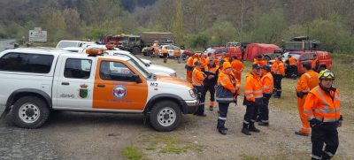 Protección Civil de Los Corrales en el simulacro #Cantabria2017
