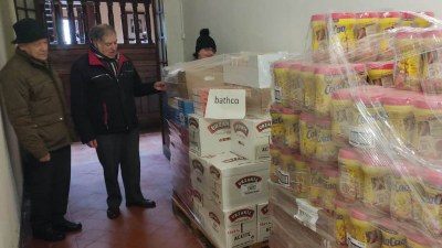 Fusodeba entrega cerca de una tonelada de alimentos a Cáritas