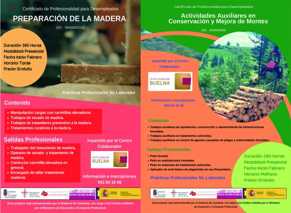 Cursos de Preparación de la Madera y Conservación y Mejora de Montes