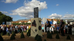Inauguración del monumento a Nany Campuzano