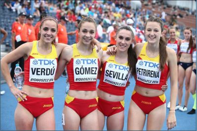 El relevo 4x100 bate el récord de España en la final de Bydgoszcz