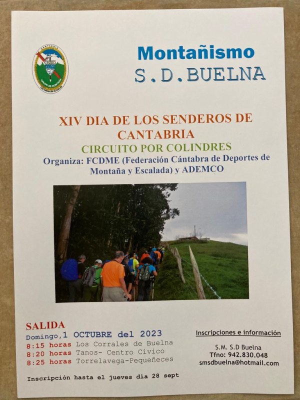 XIV Día de los Senderos de Cantabria con la Sección de Montaña de la SD Buelna
