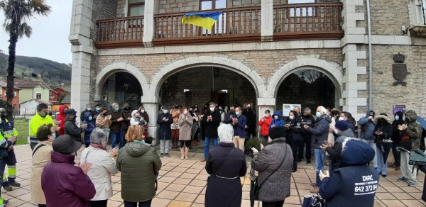 Final de la concentración en apoyo al pueblo ucraniano