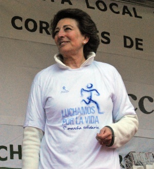 Isabel Oriol hizo un llamamiento a la participación en la carrera Luchamos por la Vida