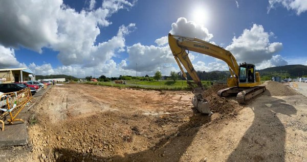 Obras del futuro aparcamiento de Molladar
