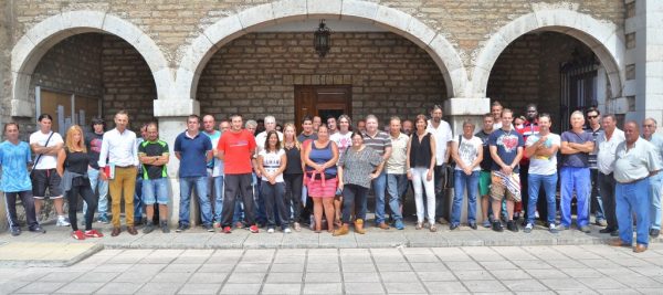 Foto de familia de la despedida de los trabajadores