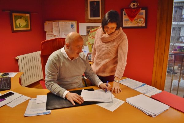 Agustín Molleda y Lorena Cueto, concejal de Hacienda