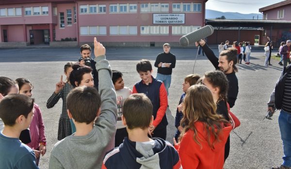 Parte del rodaje en el colegio al que da nombre el inventor