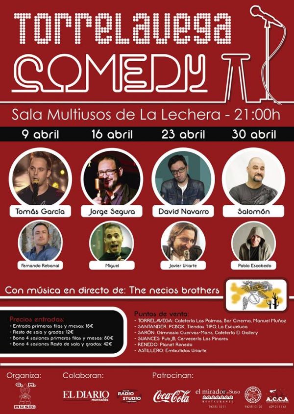Regalamos entradas para el Torrelavega Comedy