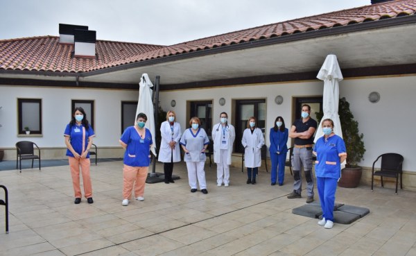 Equipoi de la residencia esperando las vacunas