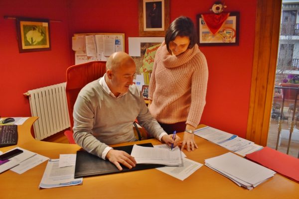 Agustín Molleda y Lorena Cueto, concejal de Hacienda