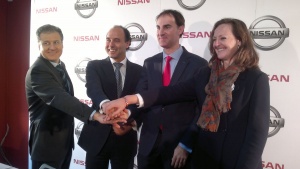De izquierda a derecha, Arasti, Diego, Torres y Toribio en Nissan