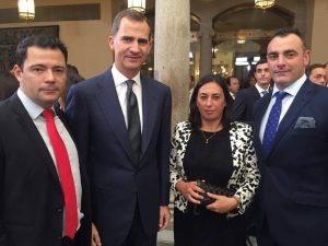 De izda a dcha; Gómez Morante , Felipe VI, Ruiz y Lavid
