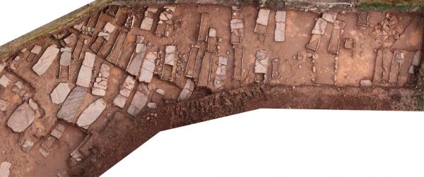 Vista aérea de la necrópolis actualmente