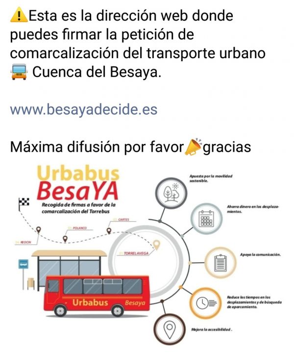 La recogida de firmas para la extensión del Torrebús ya tiene página web