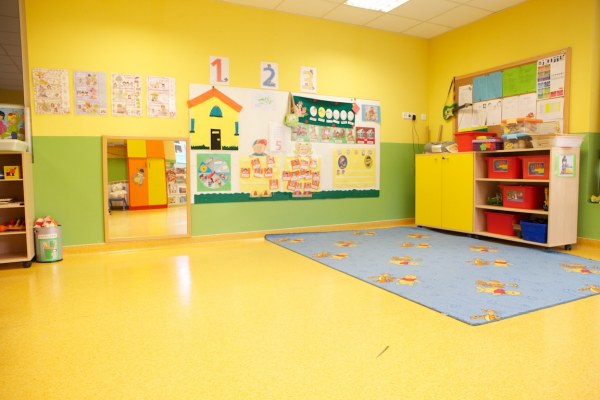 Un aula del Colegio Pero Niño de San Felices.