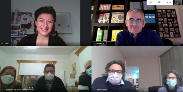 Encuentro telemático a ambos lados de la frontera