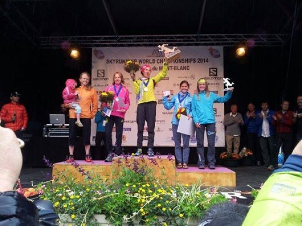 Podium femenino en el mundial de Maratón de Montaña.