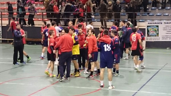 Instante tras finalizar el partido.