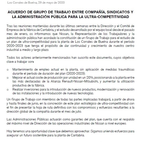 Creación de un grupo de trabajo para moldear el plan de viabilidad